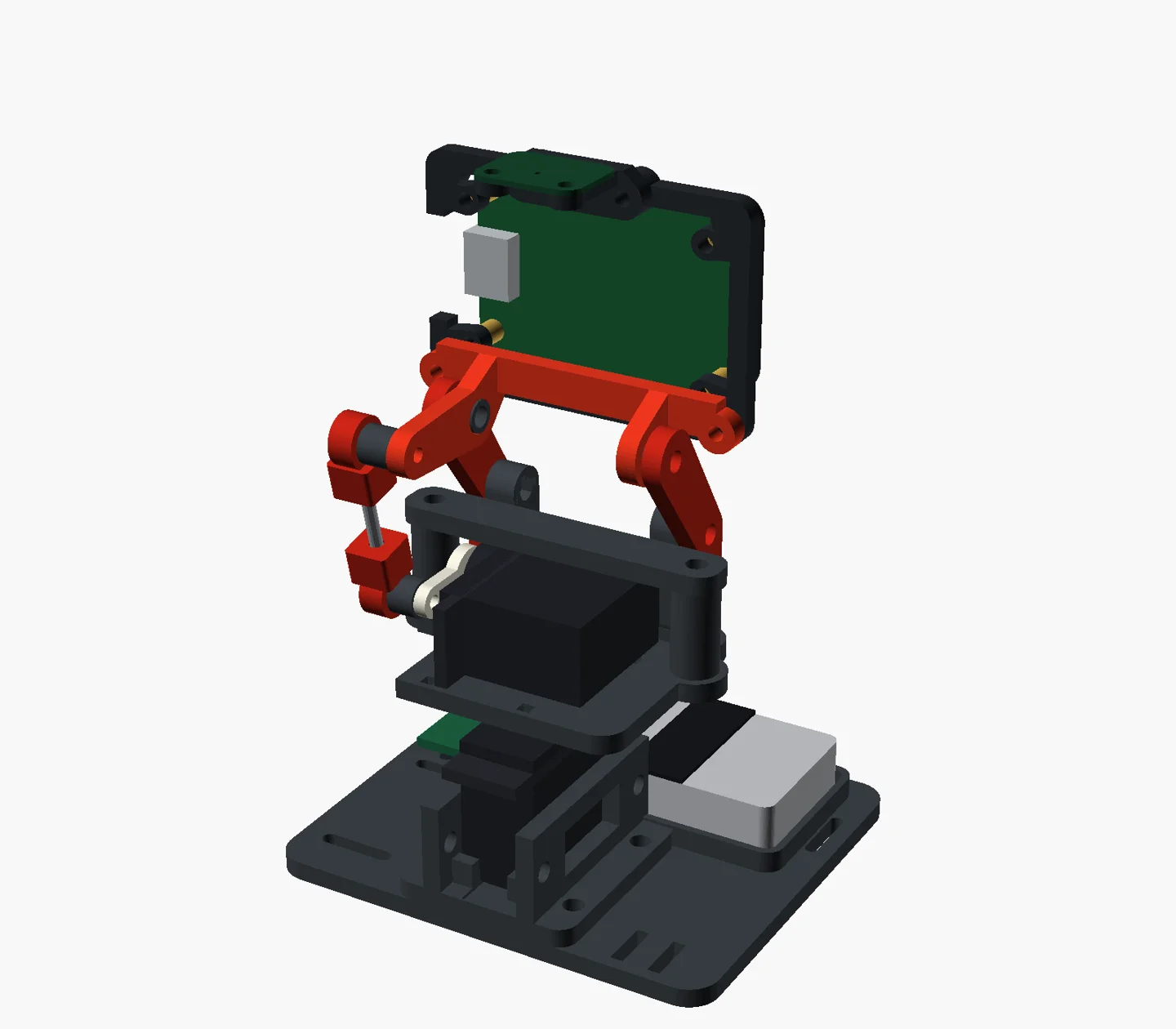 The modeled v1 assembly from the rear.